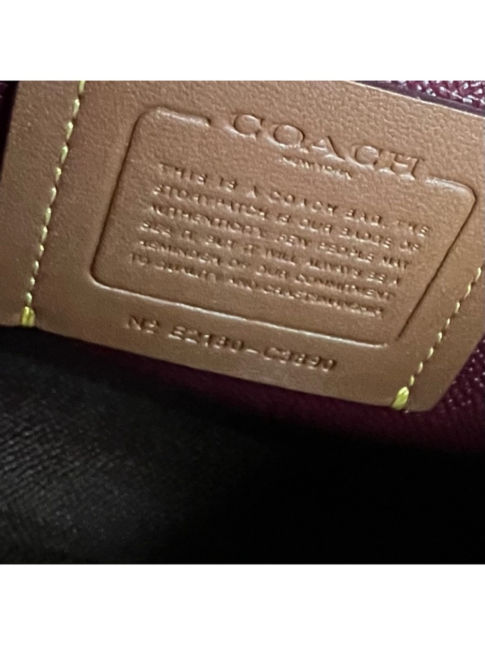 Coach Signature Canvas Shoulder Bag in Brown and Rust - Picture 8 of 10